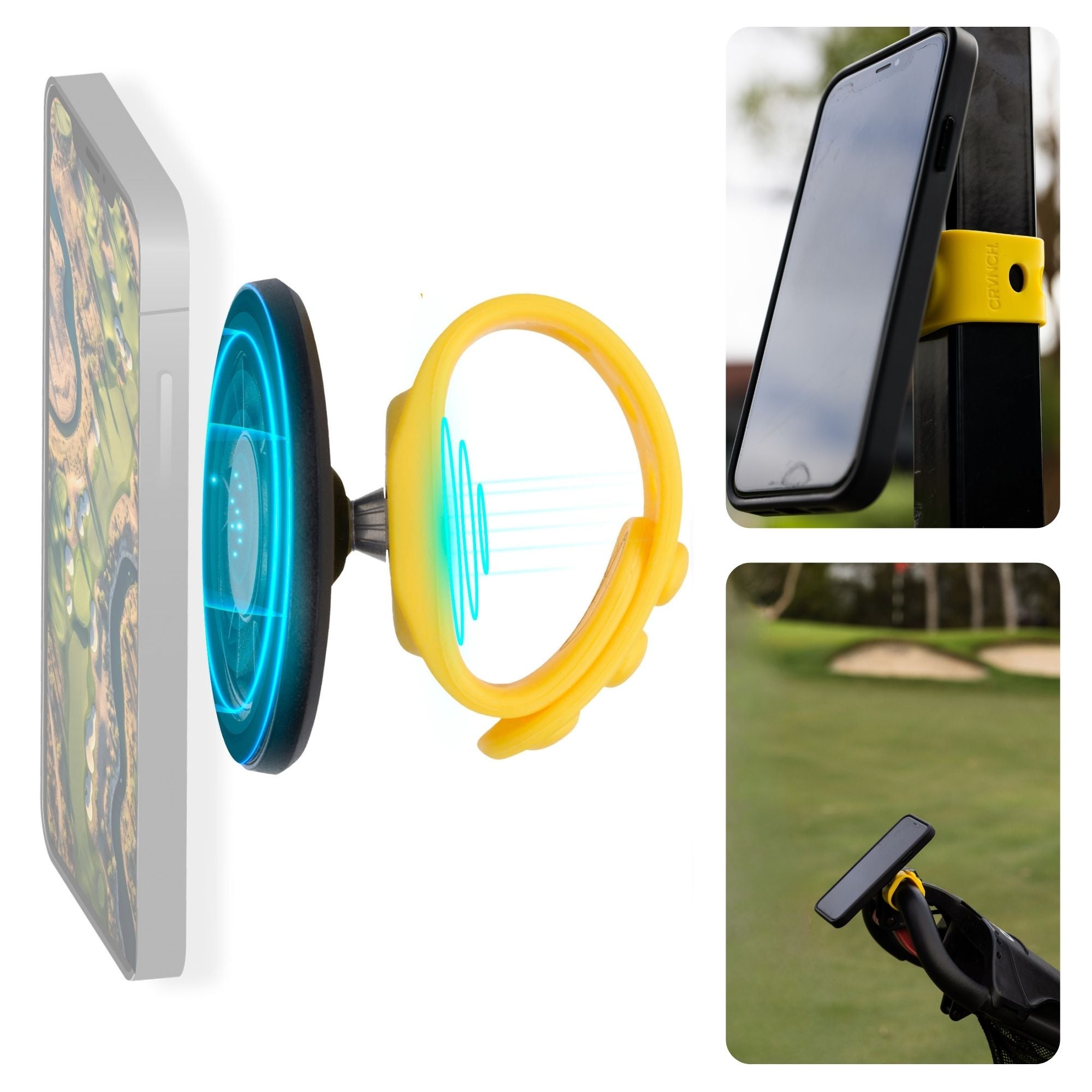 CRVNCH Automatic Magnetic Golf Cart Phone Mount